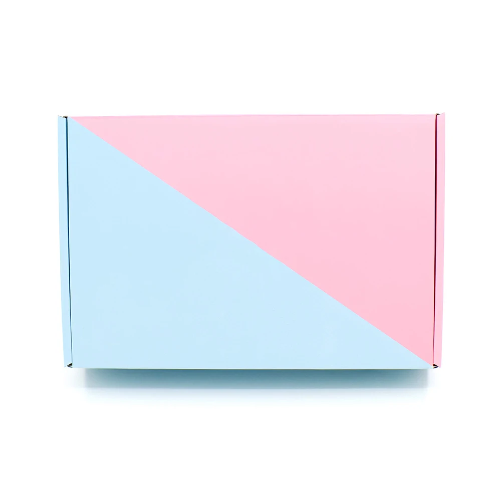 Custom logo packaging cardboard carton mailer boxes clothing corrugated navy blue packaging box