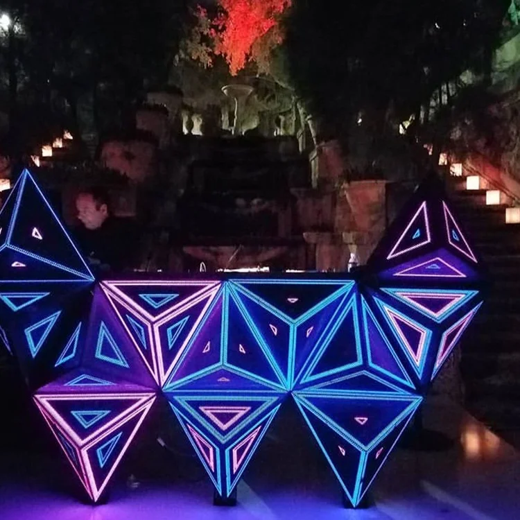 China Mobile Wireless Remote Bars White Led Dj Facade Stand Booth Panels