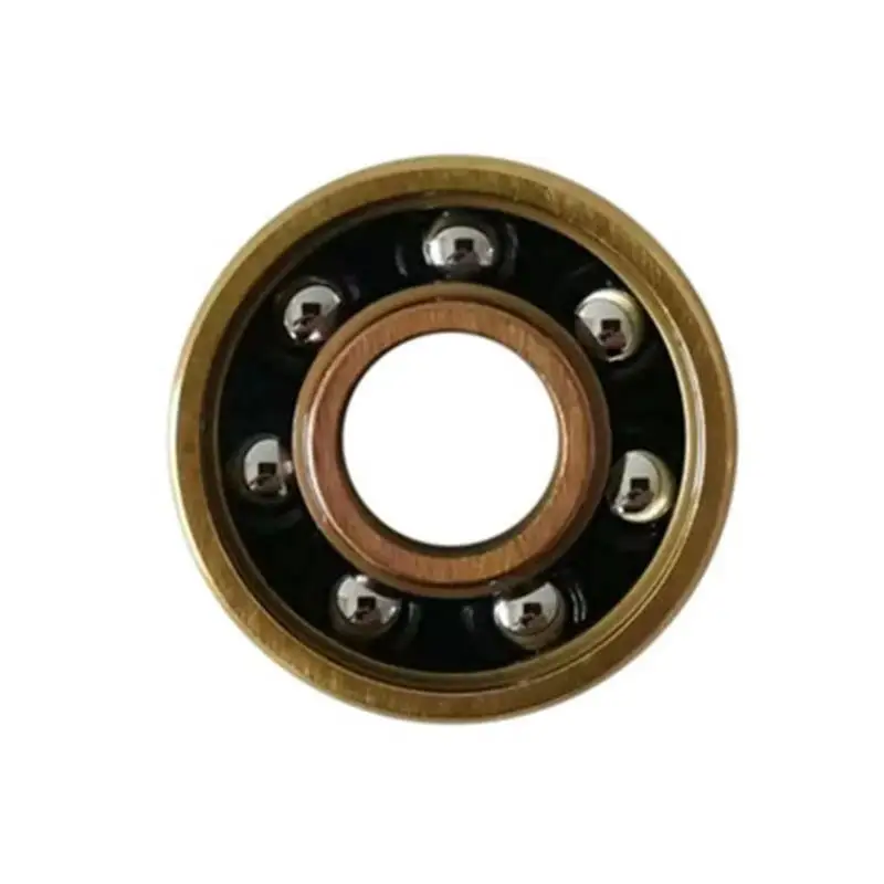 High Speed Titanium Gold Ceramic Skateboard Bearing Customized For Cruising