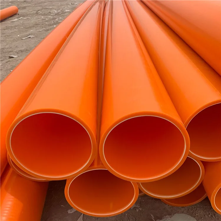 mpp power pipe manufacturer RPP welded drag pipe high voltage protection sleeve orange power row pipe