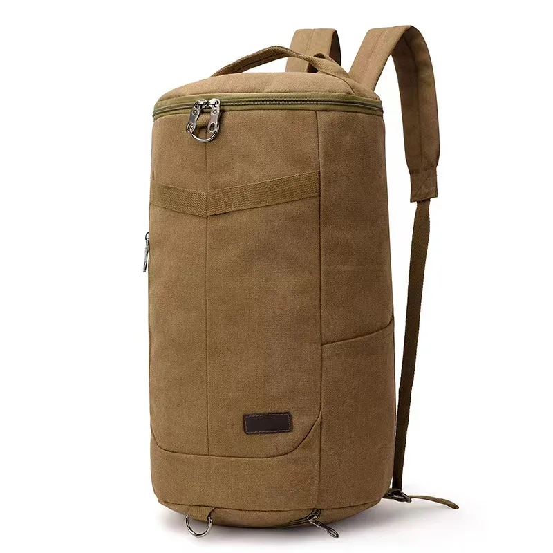 Canvas Laptop Backpack UnisexLarge Capacity Hiking Travel Rucksack best sale leisure sports backpack for walking