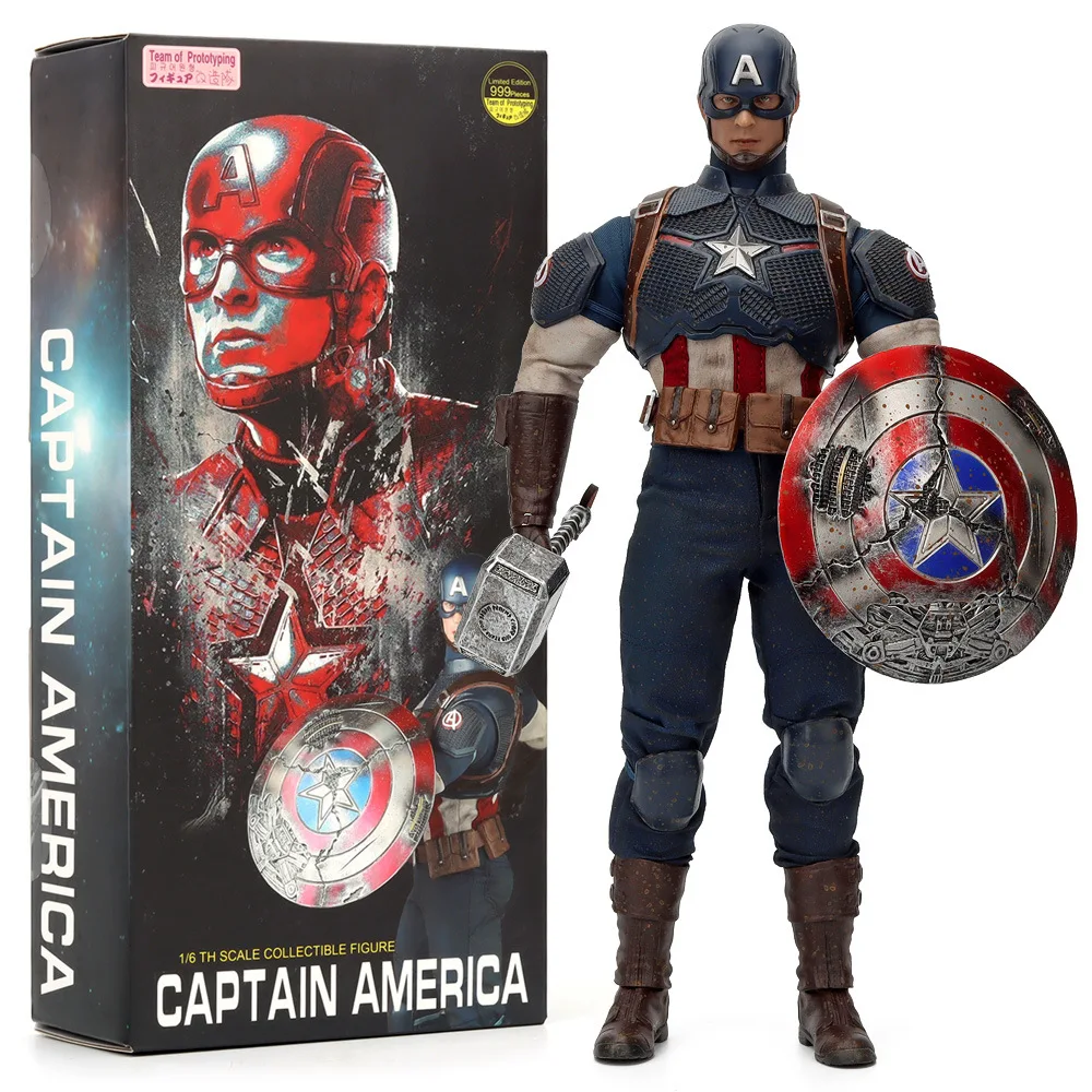 1/6 With Box PVC Super America Hero Captain Figure Model Toy