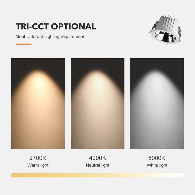 EZELED Wholesale Price Anti-Glare Ceiling Mounted COB IP20 Spot Light 9 15 24 36 45 W Led Light Down