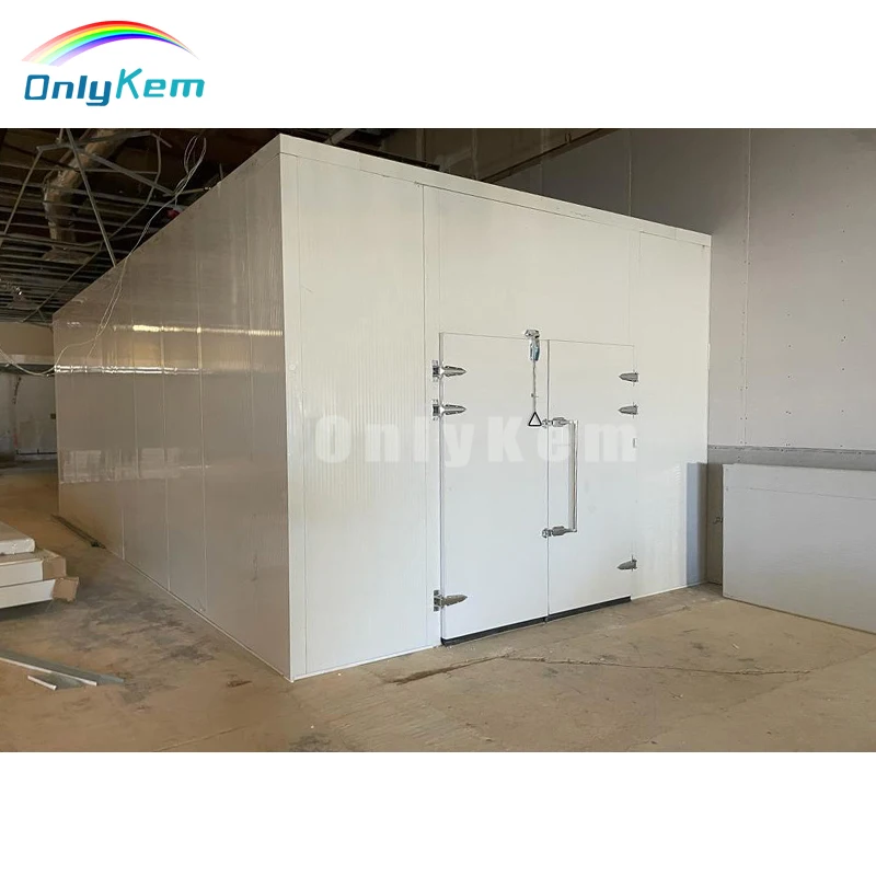 Industrial Walk-in Freezer Small Cold Room Storage 100mm 150mm Panel Thickness  Walk Freezer for Farm Retail & Construction