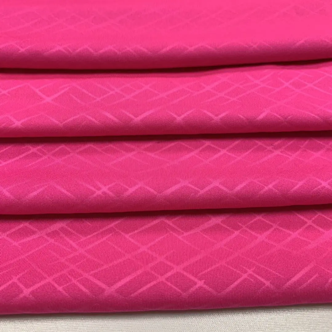 100% POLYESTER 50D INTERLOCK FABRIC BOTH SIDE BREATHABLE QUICK DRY SOFT HAND FEEL FOR DRESS EMBOSSED 80 90 gsm LINING