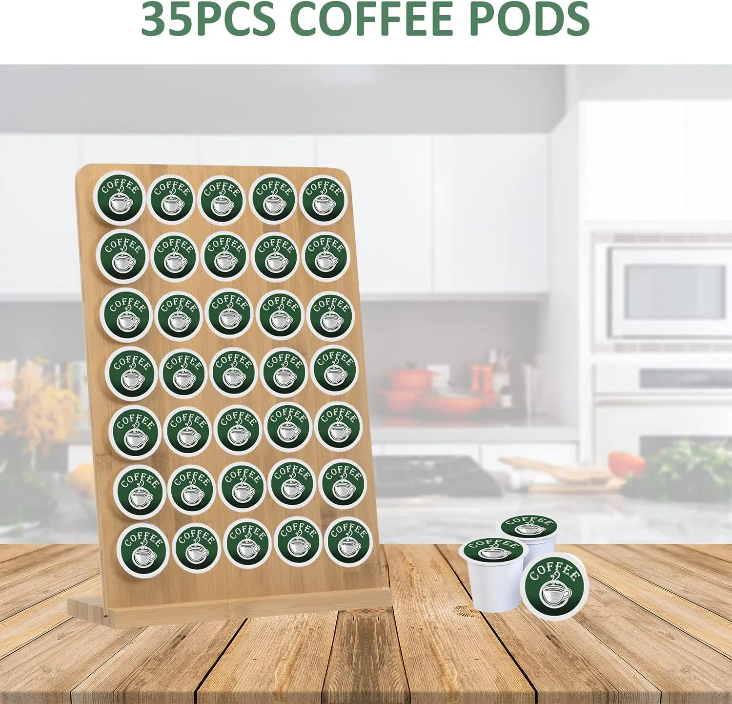 Modern Style Hot Sale Nespresso Capsule Holder Bamboo Cactus Coffee Pod Stand Organized Storage Box OEM ODM Design