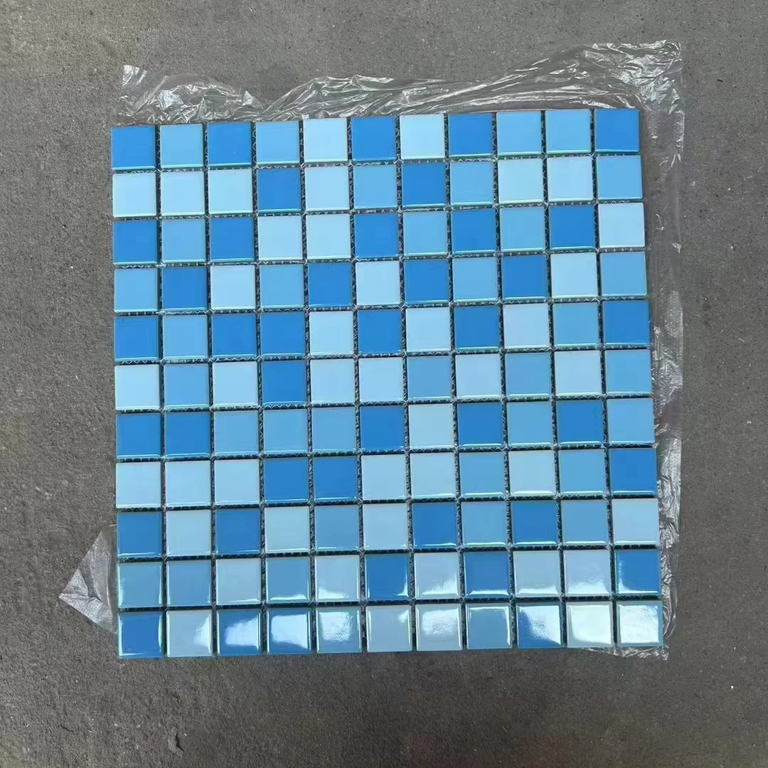 blue mosaic   ice flower  ceramic tile floor Tiles bathroom tiles  swimming Pool