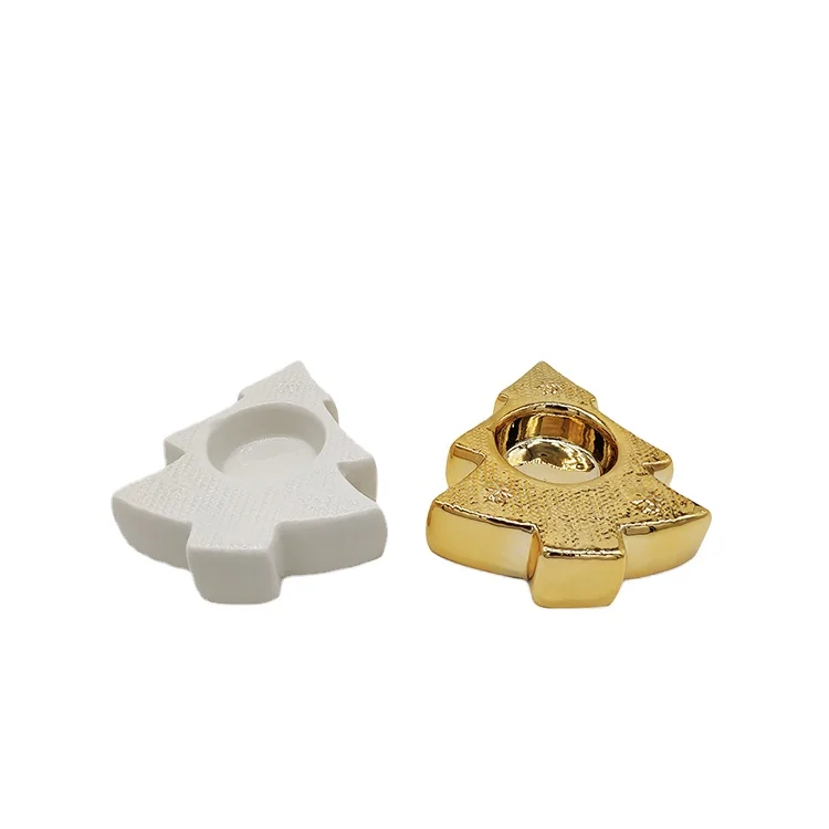 Wholesale Christmas Home Decoration Handmade Ceramic Tealight Star Shape Candle Holder