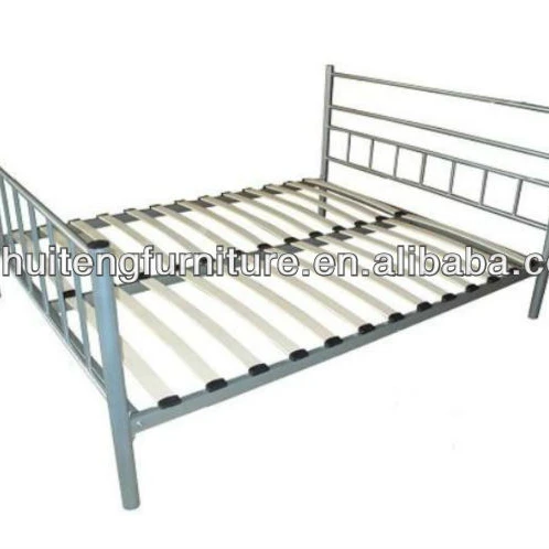 Wooden slats metal bed base double