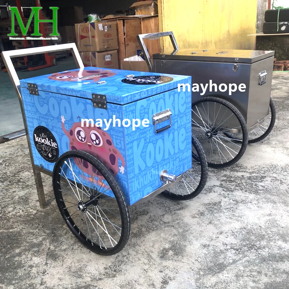Уличная Мобильная торговая тележка для продажи мороженого на