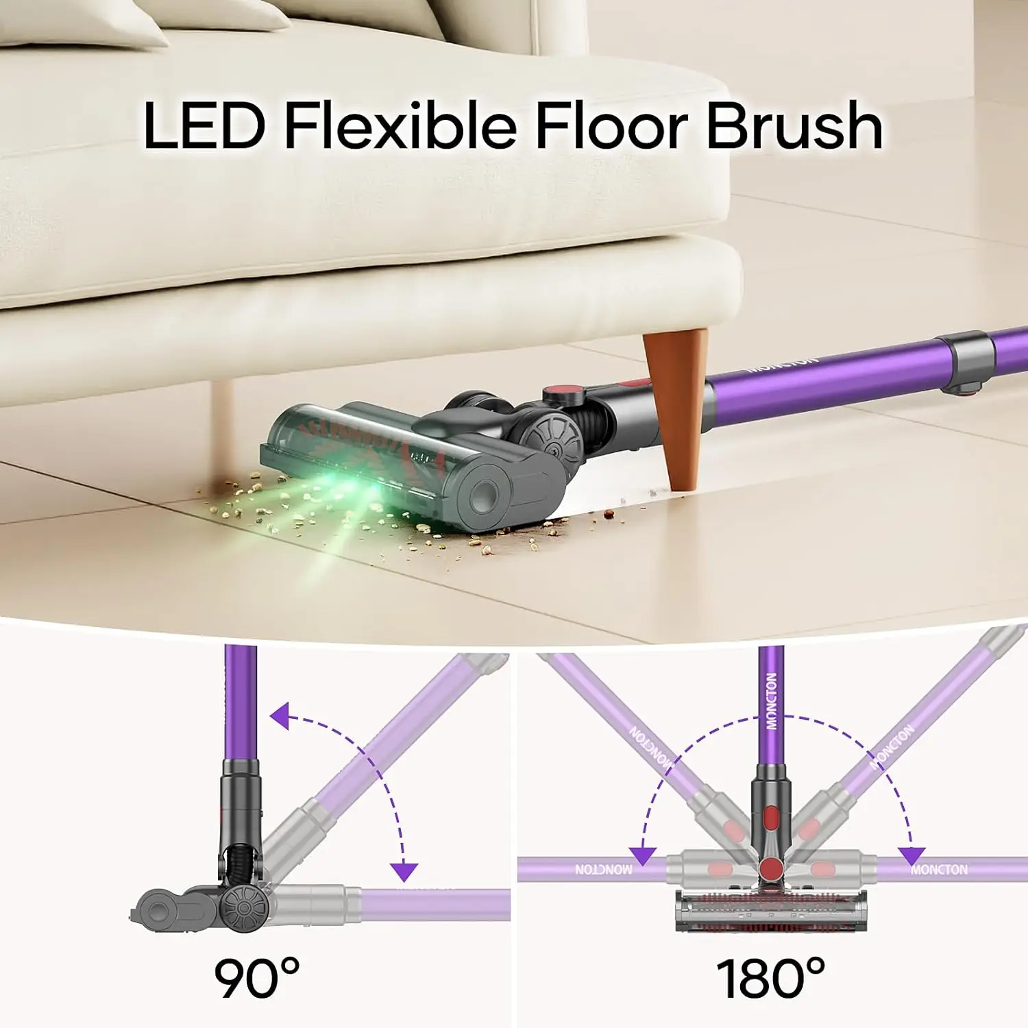 Logo Color customization LANJI W15 OEM Vertical Bagless Cordless Powerful Battery Stick Handheld Vacuum Cleaner