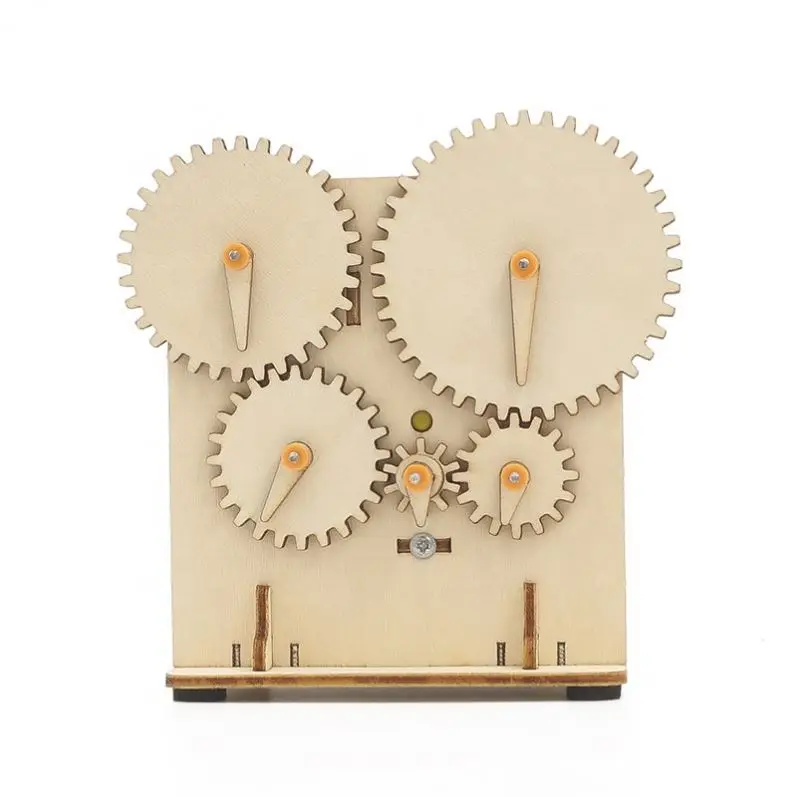 Wooden STEM DIY assembly drive gear box physical science kits educational toy