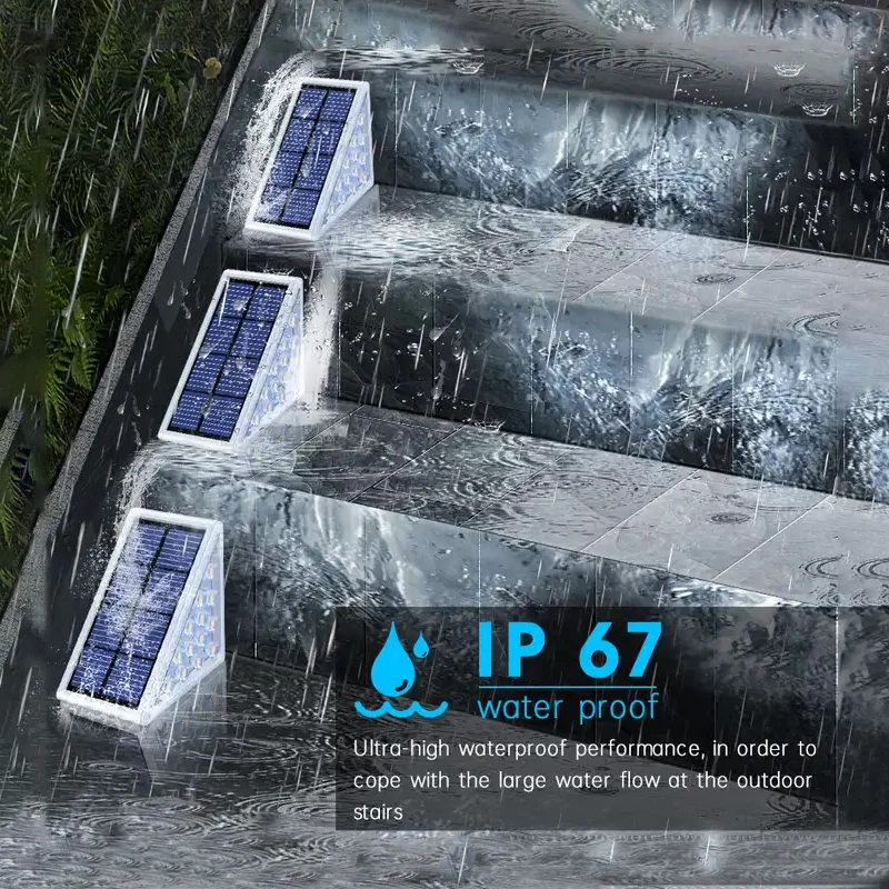 LED outdoor solar staircase light high brightness waterproofanti-theft staircase step light outdoor decorative light