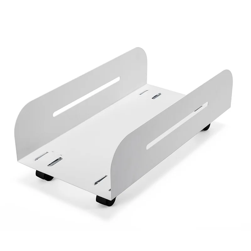 Adjustable Mobile Desktop CPU Stand Modern Design Metal PC Computer Holder Cart 4 Castor Wheels Universal Tower Tower PC CPU