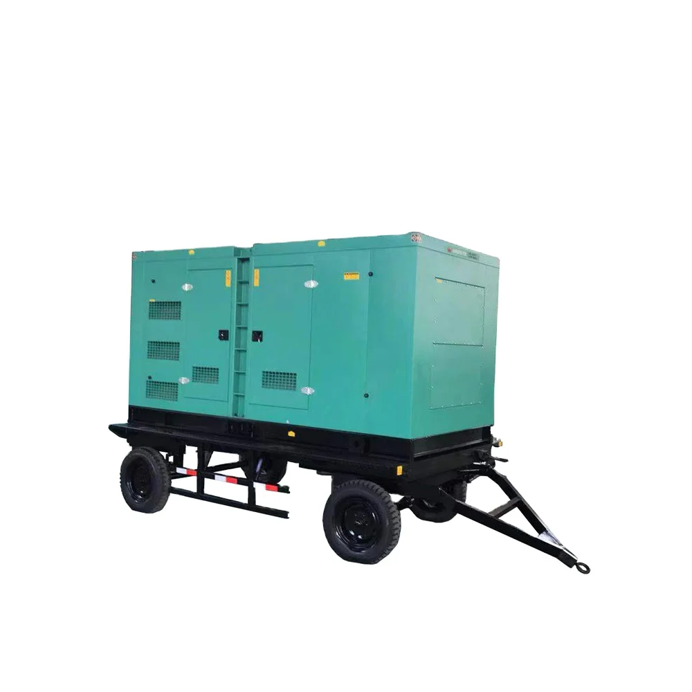 Global Warranty Mobile Trailer Diesel Generator 50kw 62.5kva diesel generating silent With Wheels