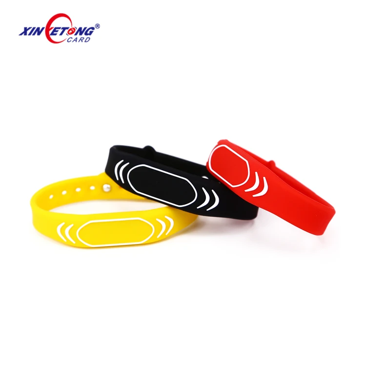 13.56mhz Silicone RFID Wristband Bracelet Adjustable  NFC RFID Ticket Hand Wrist Band