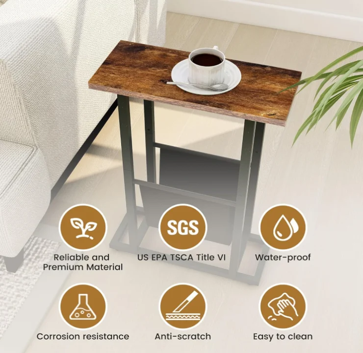 Rustic Magazine Holder Rustic Slim Little Thin Table Narrow Side Table Indoor End Table