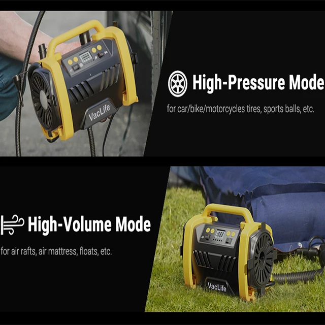 YANTU AM42B double cylinder cordless portable air compressor tyre pump digital automatic electric 12V car tire inflators machine