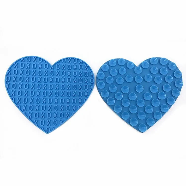 New Heart Shape  Pet Bathing Dog Training Slow Dispensing Mat Dog Lick pad Peanut Butter Dog Lick mat