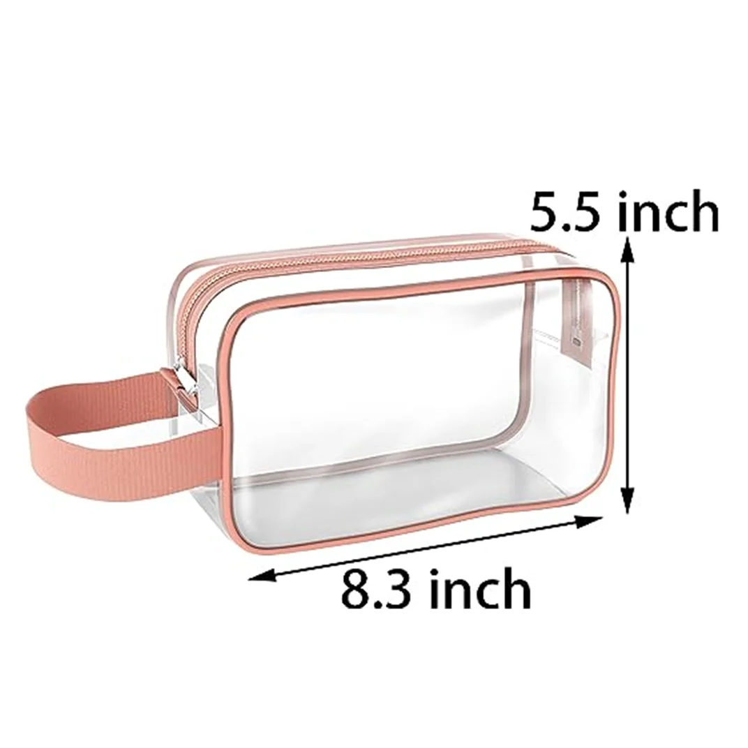 Cute Clear Pencil Pouch PVC Zipper Pen Case for Pencil Storage Portable Office Supplies Pouch for Adults
