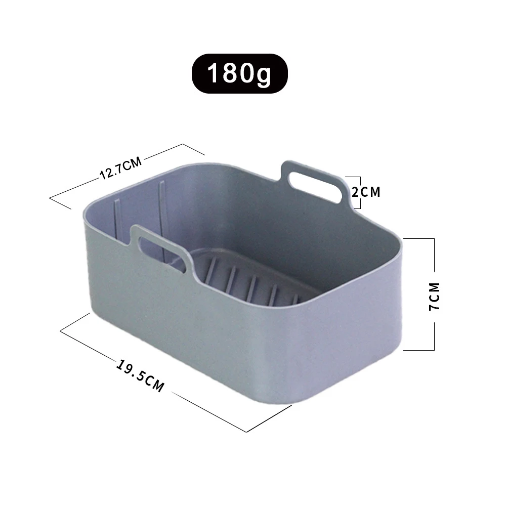 2023 New Design Silicone Airfryer Liner Big Rectangle Silicone Air Fryer Pot Liners
