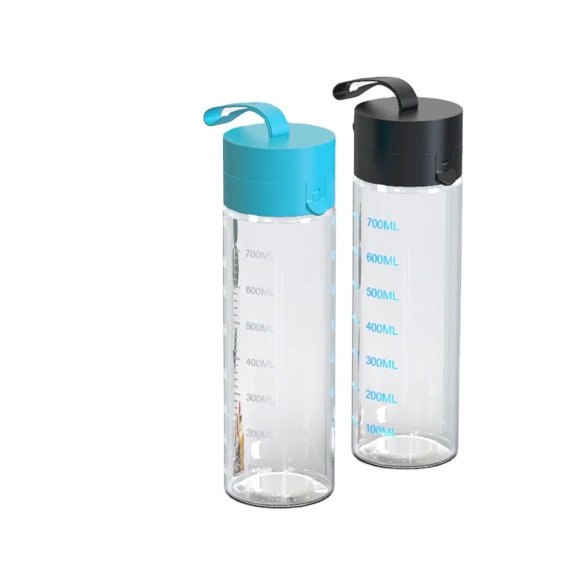 750ml Wholesale Fashion Design Custom Logo Plastic Outdoor Sport Portable Drink Water Bottle BPA Free With Straw And Drinkhole