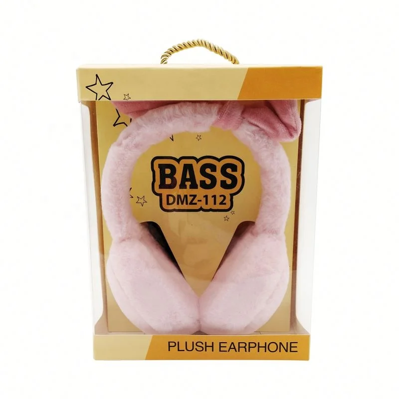 Girl headband Winter warm bowknot furry earmuff plush earmuff headphones for Christmas