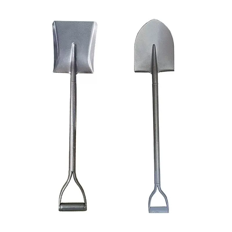 High quality D Grip type Metal Steel shovel with handle with special steel plates