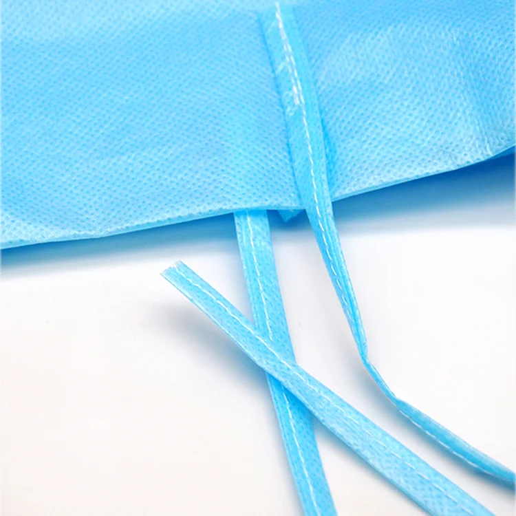 Blue Isolation Gown Knitted Cuff Surgical Gown Long Sleeve Medical Protective Clothing