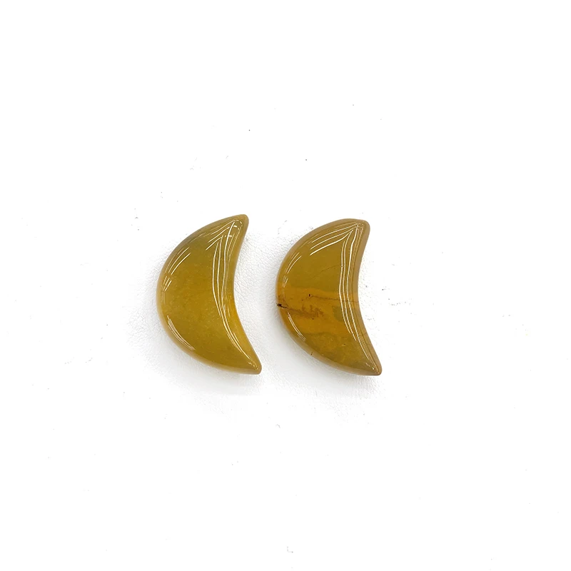 Hot Sale high quality Natural Crystal Moon Craft Healing Stones yolk stone Moon Carving for Decoration