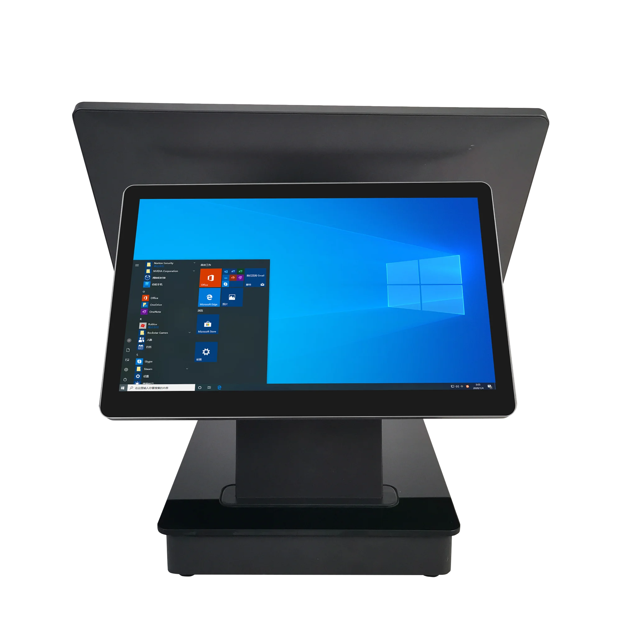 Cheap 15.6 inch Touch Screen Pos Cash Register Dual Screen Terminal All In One Pos System