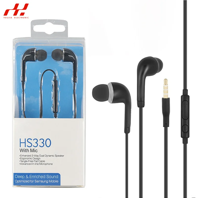 Factory Wholesale Original S4 J5 Earphones YS Headset 3.5mm Jack In Ear Stereo Handsfree YL Headphone for Samsung HS330