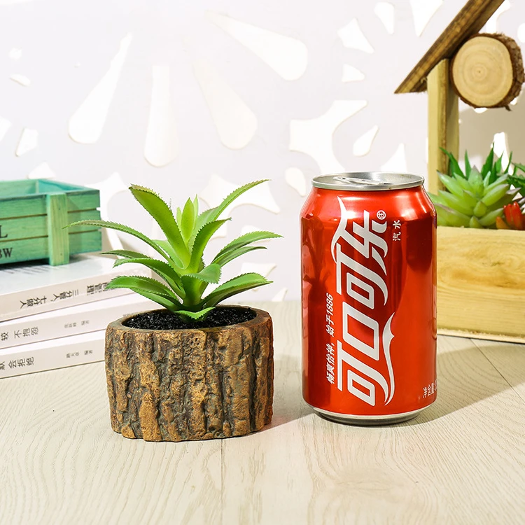 Artificial plants in wooden pots realistic tabletop artificial bonsai small potted