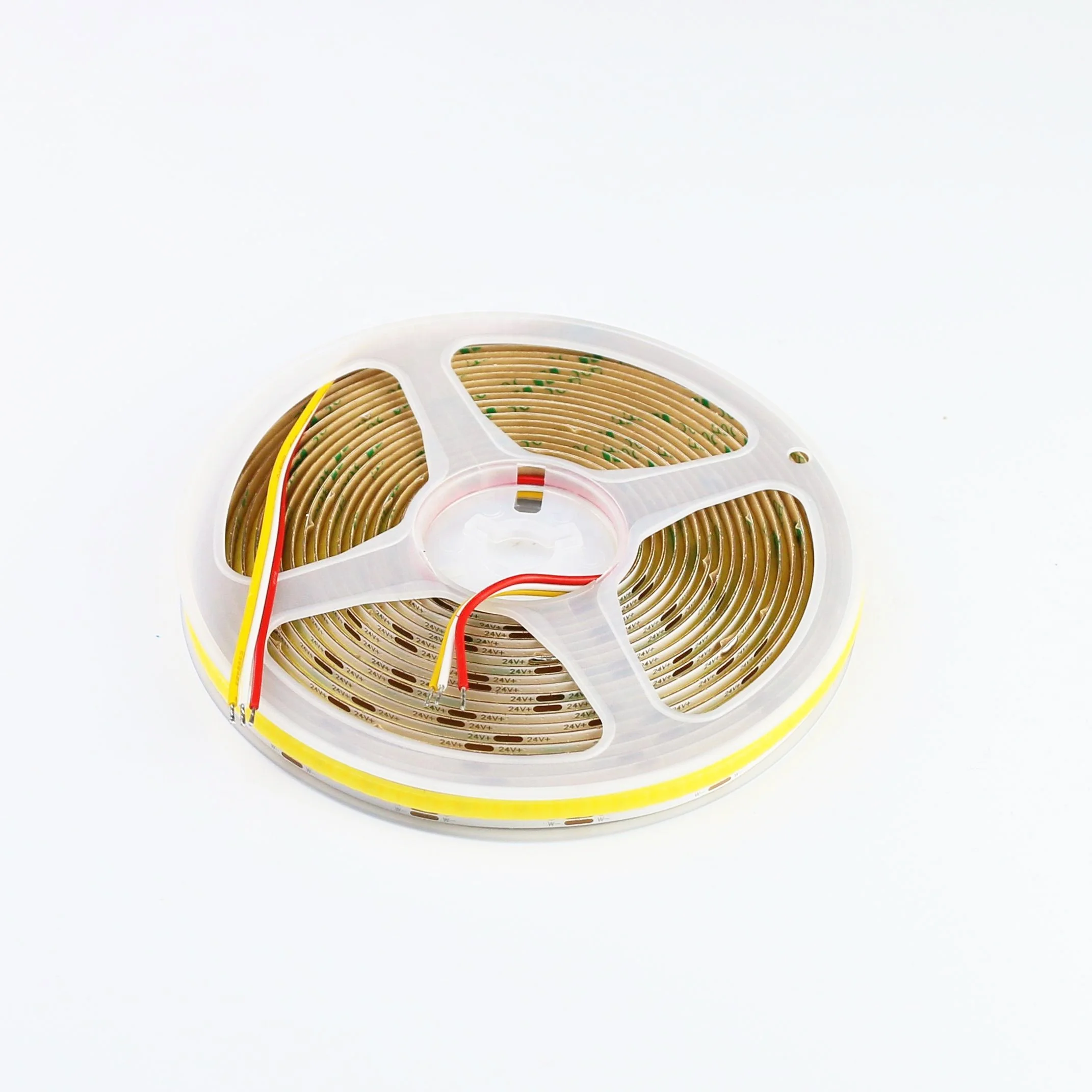 Dual color adjustable color temperature CCT 7+7W 24V 608LEDs 5/8/10mm three-colour LED COB strip light