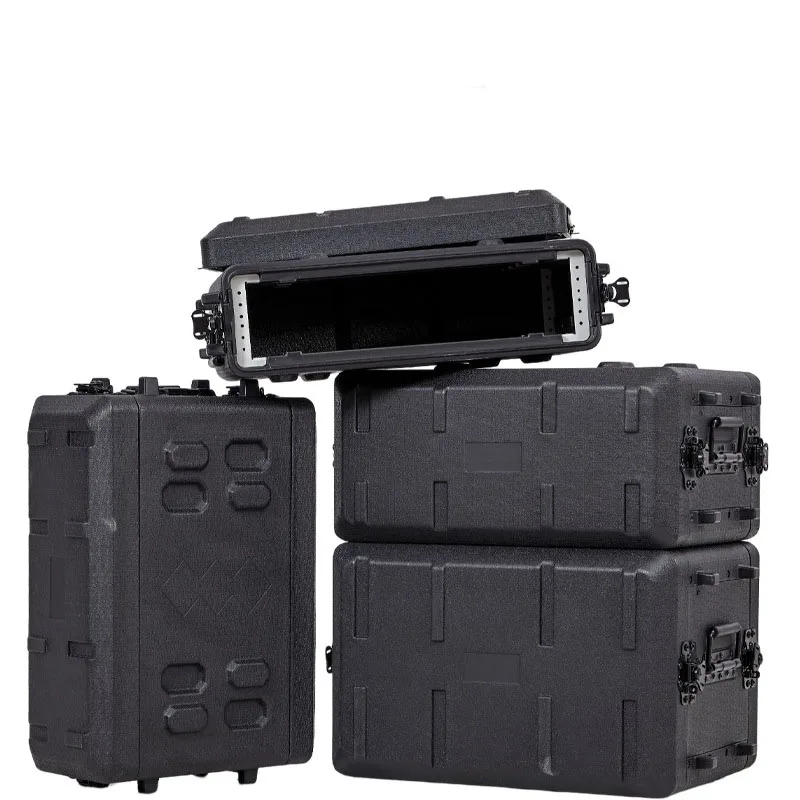 Hard Plastic Shockproof 4U Amp Rack Cabinet 19 Inch Flight Rack case