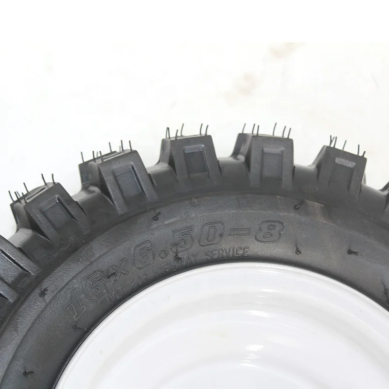 ATV  tubeless wheels 16x6.50-8 vacuum Tyre With 8 inch iron hub for snowplow Lawn Mower Farm Vehicle Tool Car Tire Parts