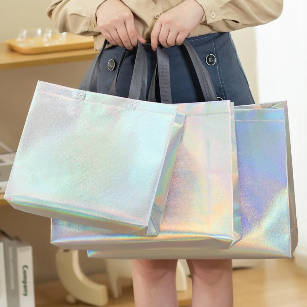 Non-woven gift bags cloth grocery packaging style reusable shopping custom tote bags