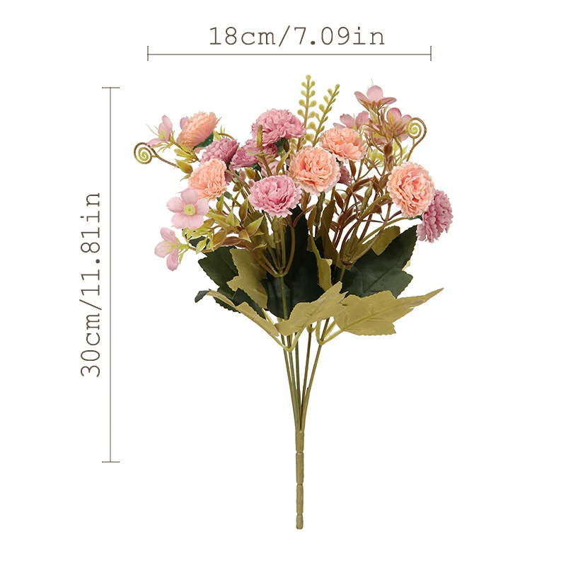real touch high quality clove peony artificial rose flowers landscaping wedding decoration valentines artificial flower bunch