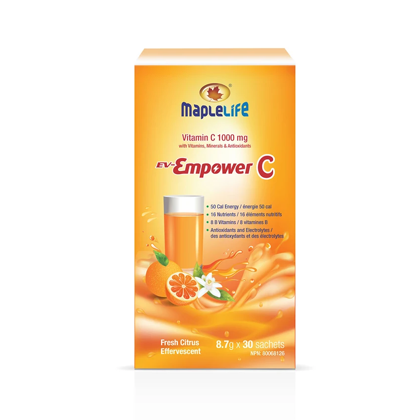 PRIVATE LABEL 30 SACHETS 1000Mg VITAMIN C EFFERVESCENT POWDER