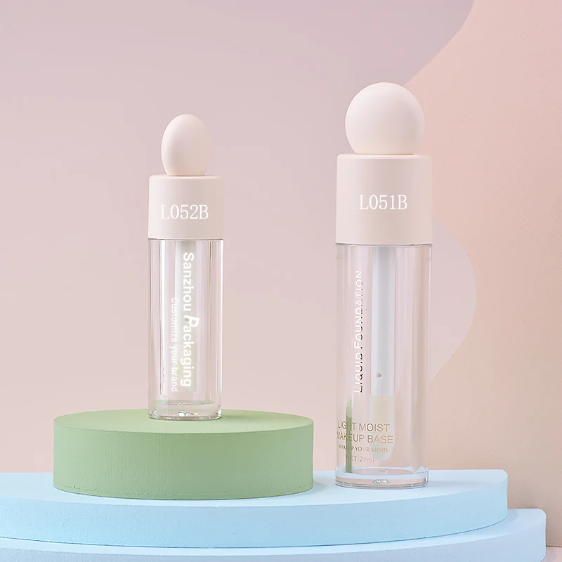 5.5ml/18ml Unique lipstick bottle foundation concealer packaging liquid blush bottle big wand big brush custom lip gloss tube