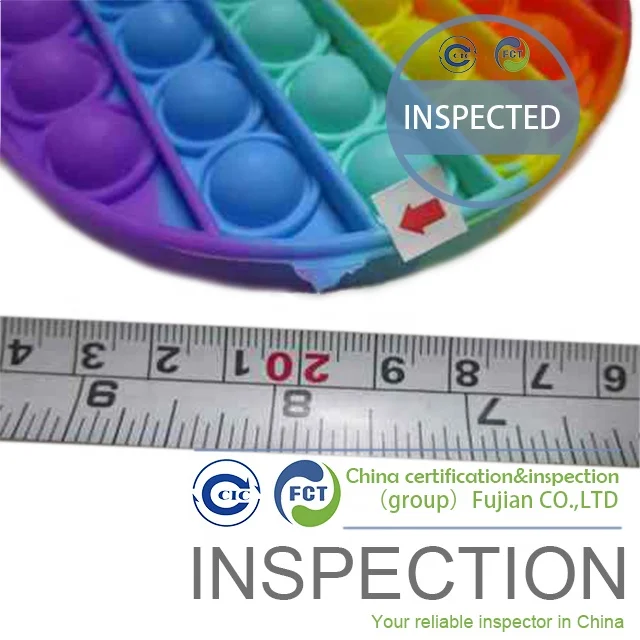 Push pop bubble fidget toy third party quality control qc final random inspection service in yiwu zhejiang