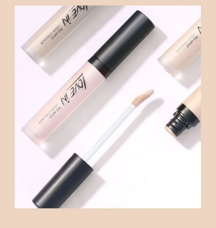 Private Label Face Makeup Waterproof 24Hr Lasting Eye Concealer Makeup Oil Vegan Matte Liquid Concealer