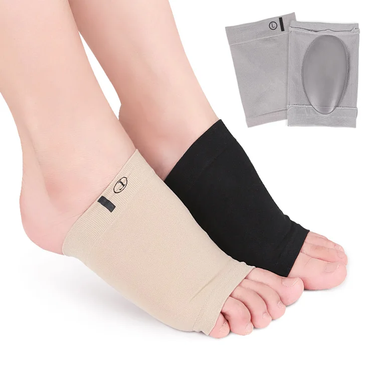 Metatarsal Compression Arch Support insole Sleeve Cushioned  Soft Elastic Reusable Gel Pad Fabric Arch Socks for Flat Foot