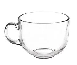 350ml Glassware Coffee Glass Cups, Double Wall Glass Coffee Mu,Clear Glass Coffee Tea Mug With Handle
