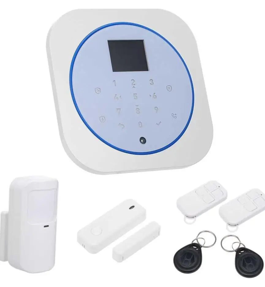  Wi-Fi GSM сигнализация Система Интерком Дистанционное управление Автодозвон TFT дисплей 433 МГц датчики IOS Android приложение Tuya сенсорный