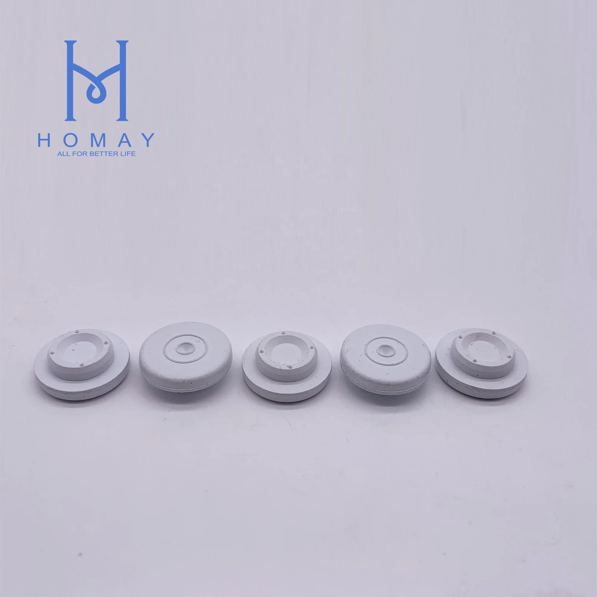 Homay packaging best price 13mm 20mm 32mm medical injection rutyl rubber stopper for pharmaceutical glass vials