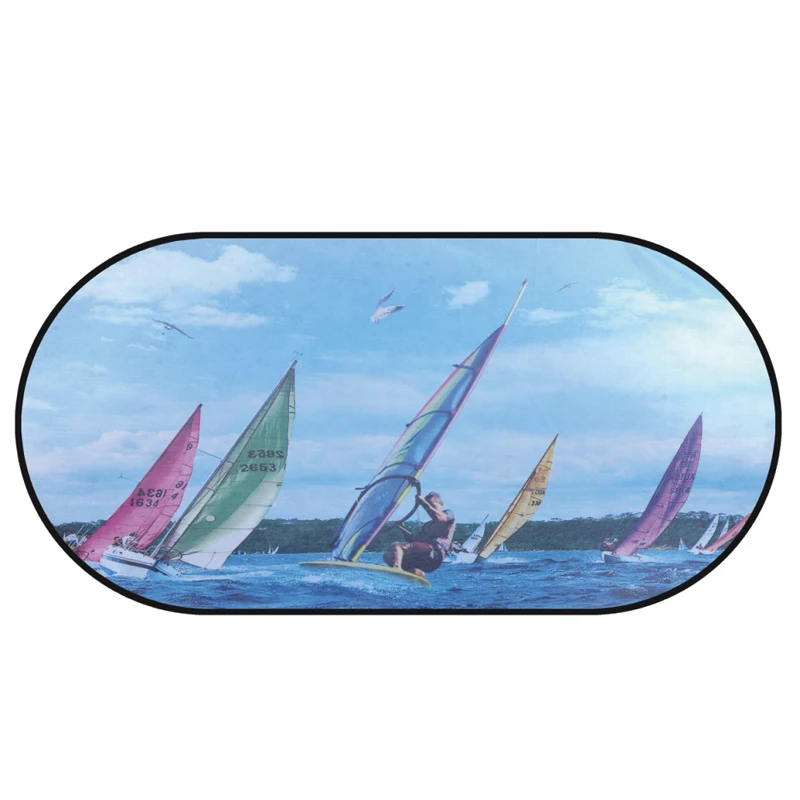 Customized logo printing nylon mesh rear car sun shade