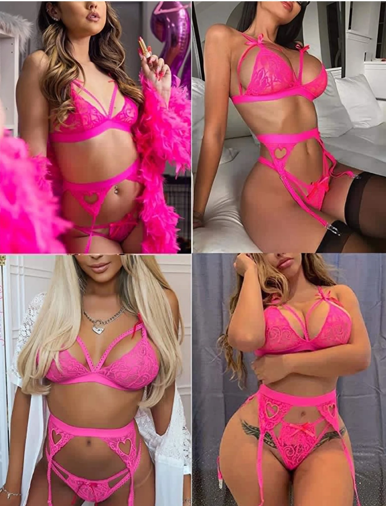 
Wholesale High Quality Lingerie Transparent Lace Sleeveless Plus Size Bodysuit Langerie Set Women Hot Heart Sexy Lingerie 