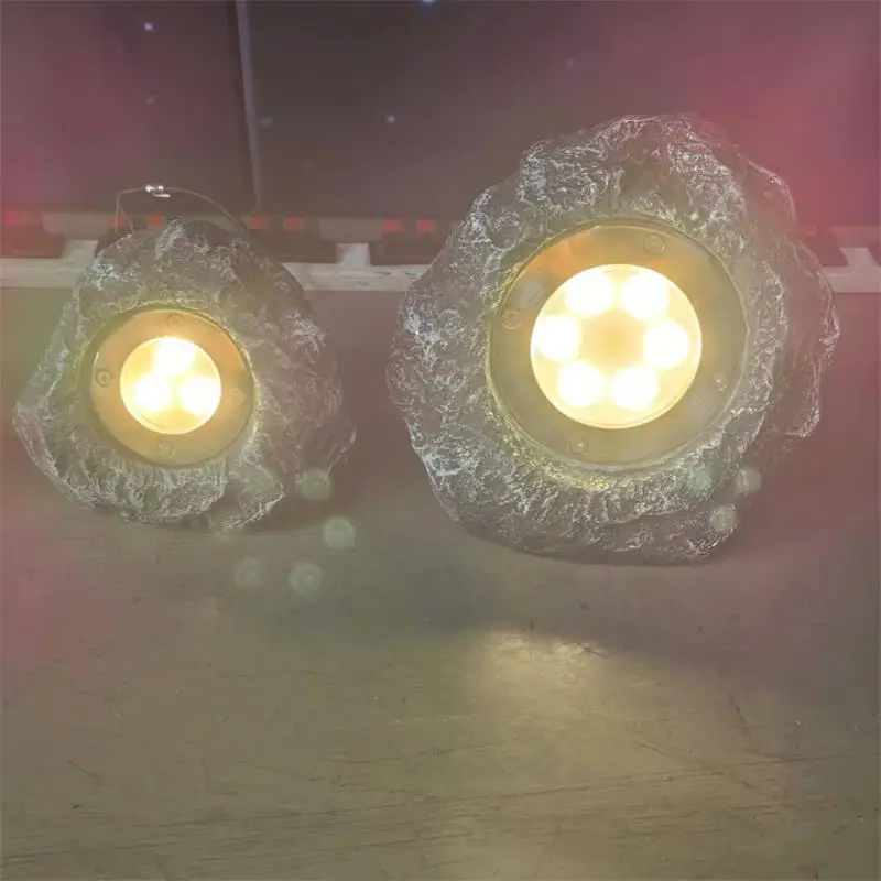 2024 new arrival 3000K LED garden lights stone lamp pathway path luminous stone for garden park landscape lighting decoration