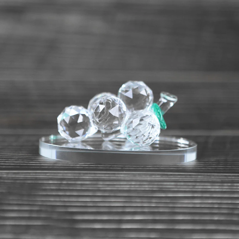 Hot Sale New product Hand carved gift crystal glass grapes Eco-Friendly Multicolor crystal Grapes